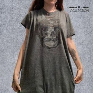 Vintage Cybery2k Lucky Brand Grunge Skull Shirt